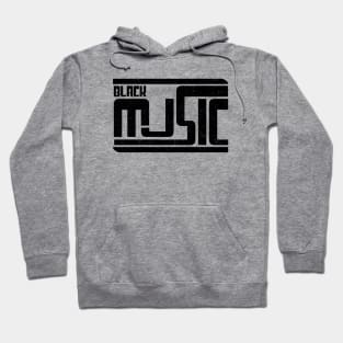 Black music // Logo type // Grunge black Hoodie